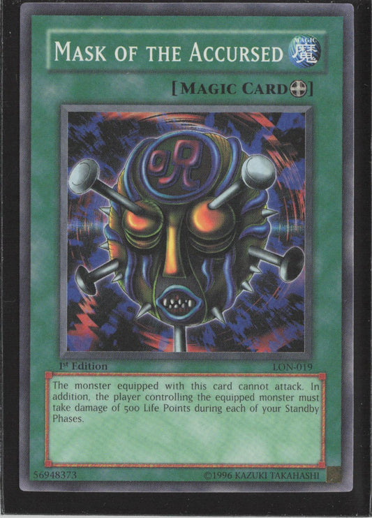 Mask of the Accursed LON-EN019 Labyrinth of Nightmare (Worldwide English) Yu-Gi-Oh 1st Edition