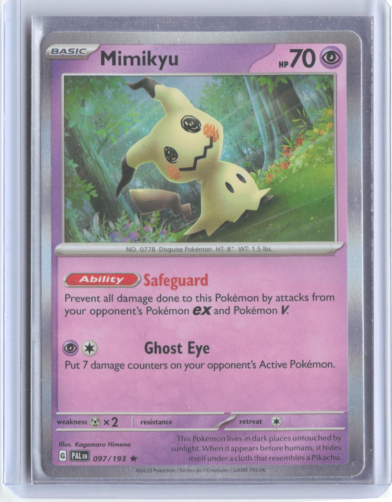 Mimikyu 097/193 Rare Paldea Evolved Pokemon TCG Card