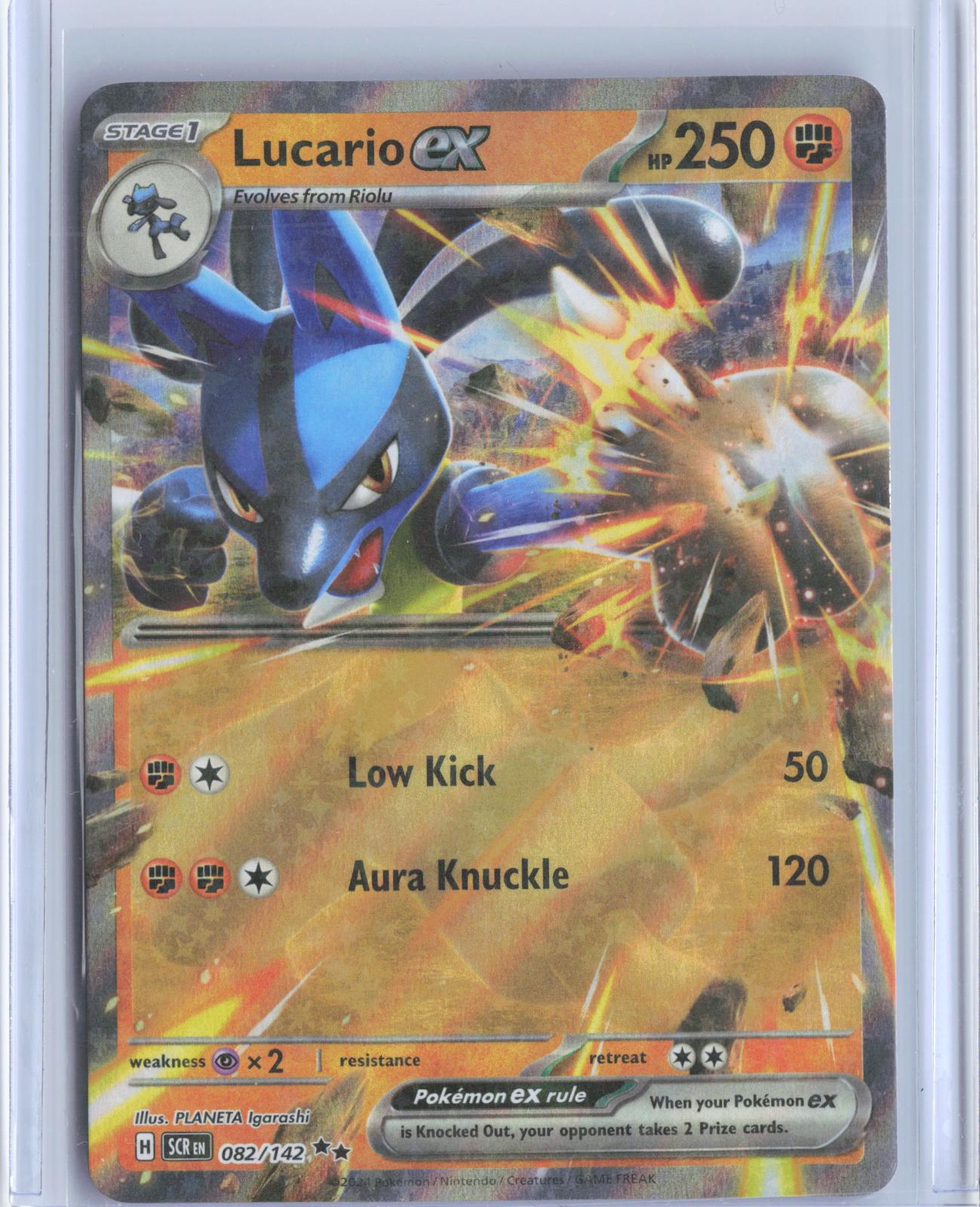 Lucario ex 82/142 Double Rare Stellar Crown Pokemon Holo