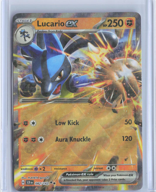 Lucario ex 82/142 Double Rare Stellar Crown Pokemon Holo