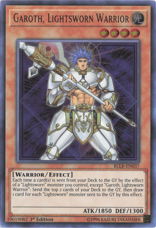 Garoth, Lightsworn Warrior BLLR-EN037 Battles of Legend: Light's Revenge Yu-Gi-Oh 1st Edition