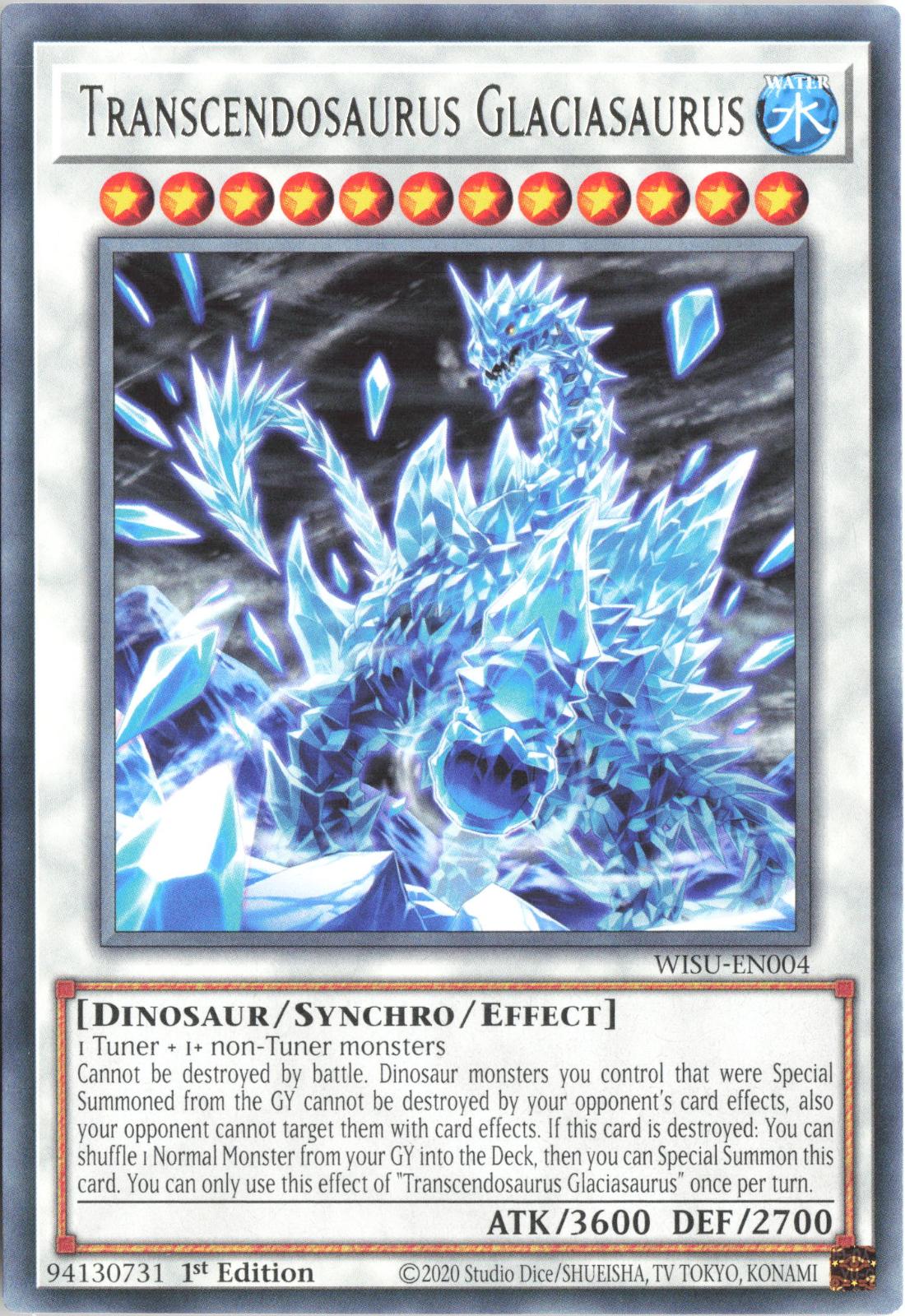 Transcendosaurus Glaciasaurus WISU-EN004 Wild Survivors Yu-Gi-Oh 1st Edition
