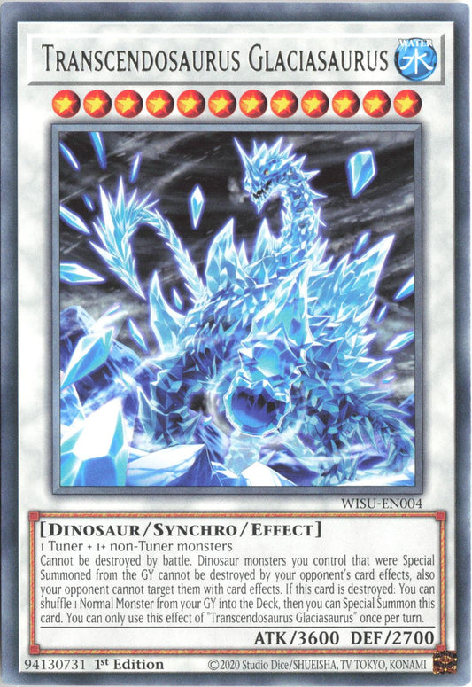 Transcendosaurus Glaciasaurus WISU-EN004 Wild Survivors Yu-Gi-Oh 1st Edition