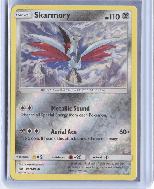 Skarmory 88/149 Common SM Base Set Pokemon Reverse Holo TCG Card