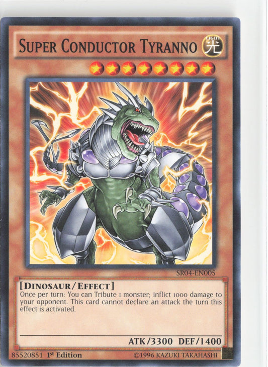 Super Conductor Tyranno SR04-EN005 Structure Deck: Dinosmasher's Fury Yu-Gi-Oh 1st Edition