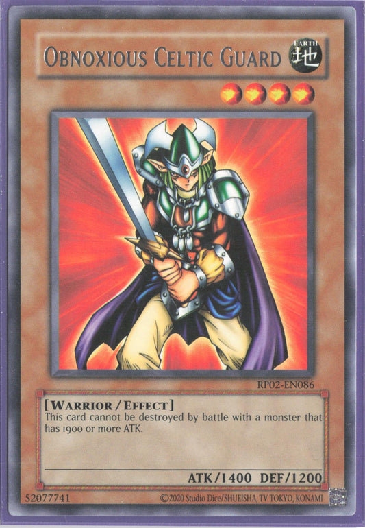 Obnoxious Celtic Guard RP02-EN086 Rare Retro Pack 2 Yu-Gi-Oh Unlimited
