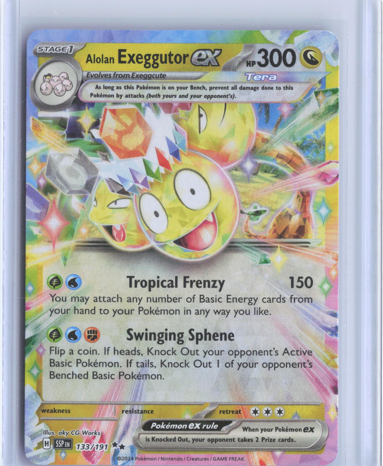 Alolan Exeggutor ex 133/191 Double Rare Surging Sparks Pokemon TCG Card