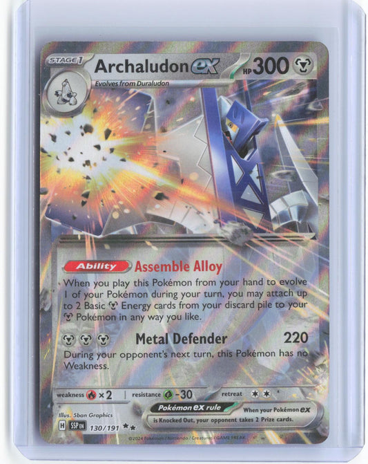 Archaludon ex 130/191 Double Rare Surging Sparks Pokemon TCG Card