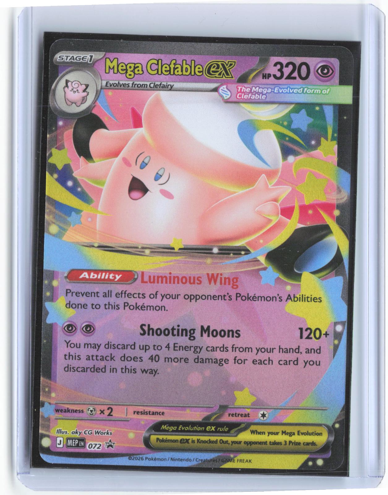 Mega Clefable ex 072 Holo Promo ME: Mega Evolution Promo Pokemon