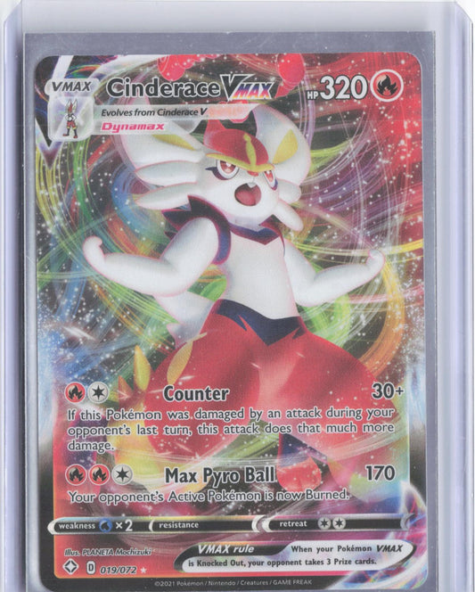 Cinderace VMAX 019/072 Holo VMAX Rare Shining Fates Pokemon