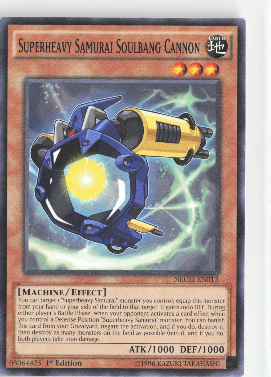 Superheavy Samurai Soulbang Cannon NECH-EN013 The New Challengers Yu-Gi-Oh Unlimited