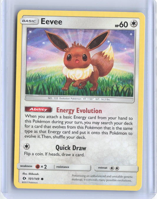 Eevee 101/149 Common SM Base Set Pokemon TCG Card