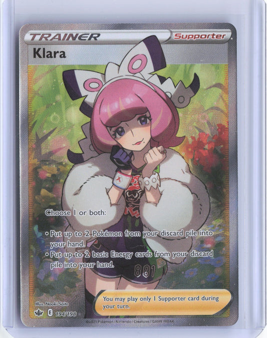 Klara (Full Art) Holo Ultra Rare SWSH06: Chilling Reign 194/198