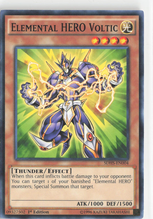Elemental HERO Voltic SDHS-EN004 Structure Deck: HERO Strike Yu-Gi-Oh 1st Edition