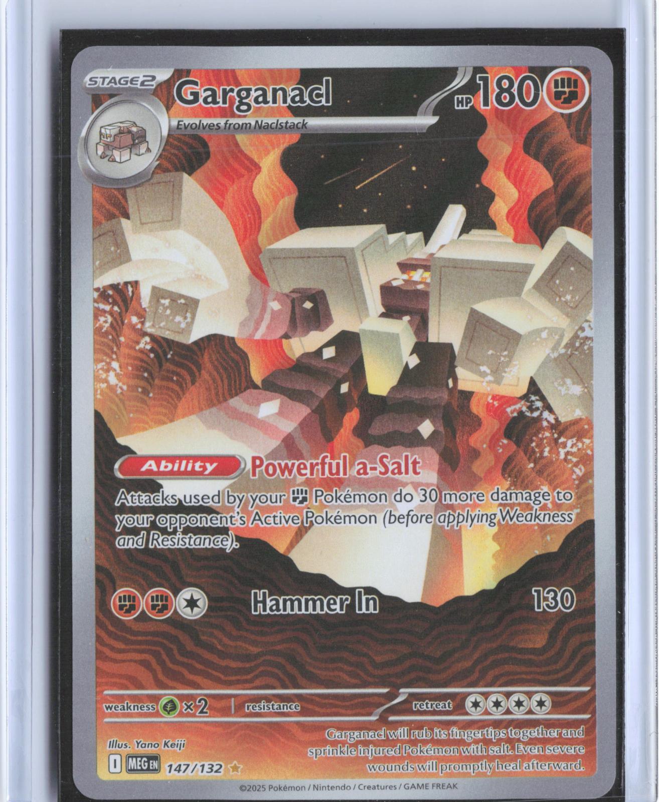Garganacl 147/132 Illustration Rare Mega Evolution Pokemon Holo