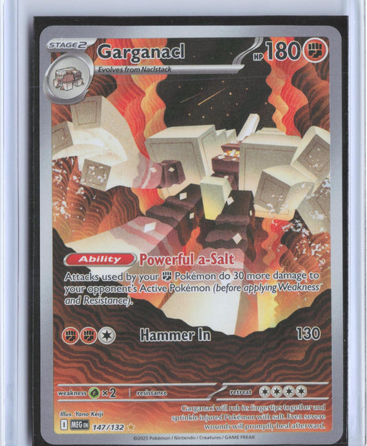 Garganacl 147/132 Illustration Rare Mega Evolution Pokemon Holo