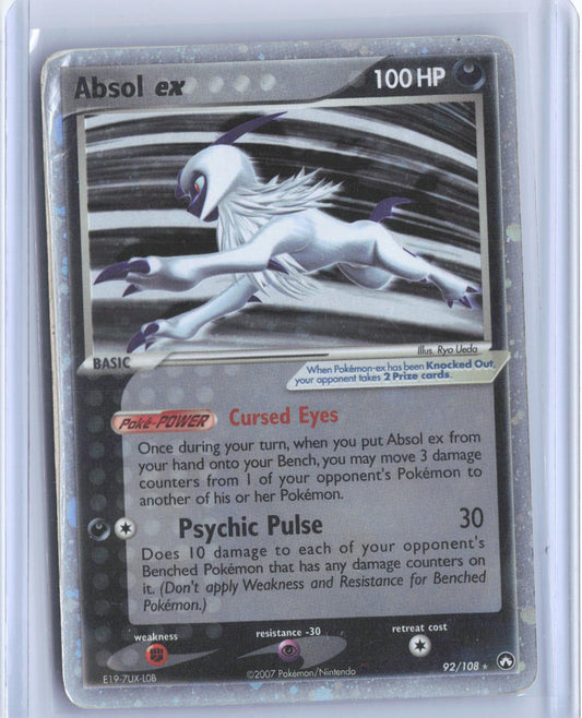 Absol ex 92/108 Holo EX Rare Power Keepers Pokemon TCG Card