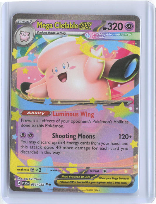 Mega Clefable ex 031/088 Double Rare Perfect Order Pokemon Holo