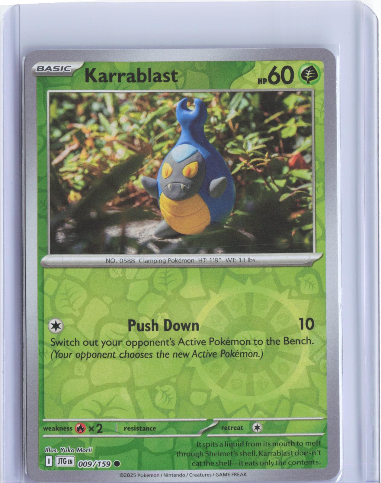 Karrablast 009/159 Common Journey Together Pokemon Reverse Holo TCG Card
