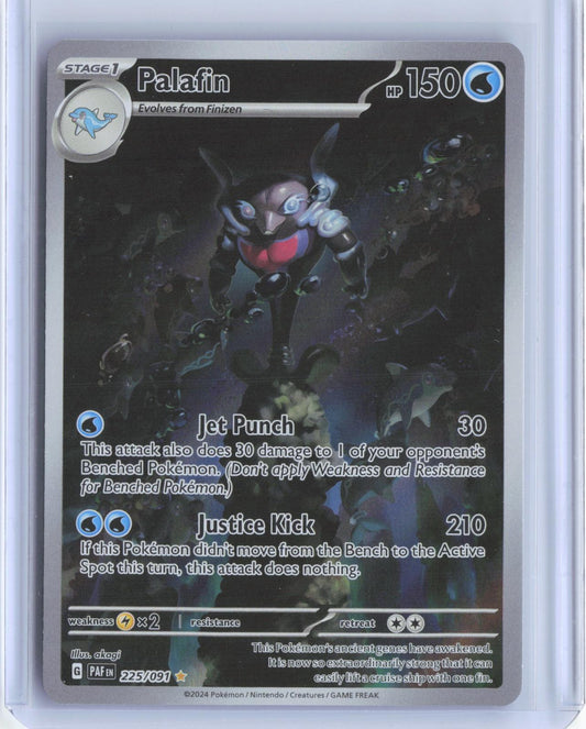 Palafin 225/091 Illustration Rare Paldean Fates Pokemon TCG Card
