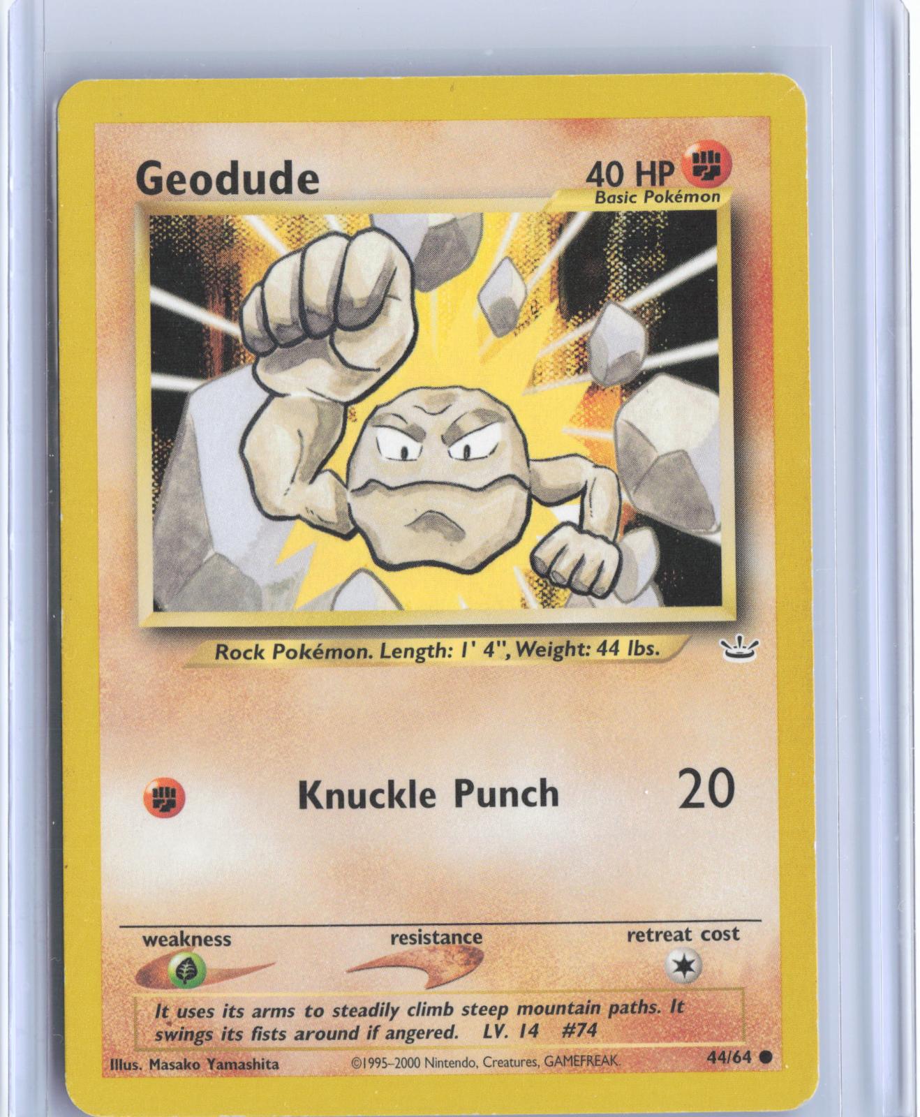 Geodude 44/64 Common Neo Revelation Pokemon Unlimited TCG Card