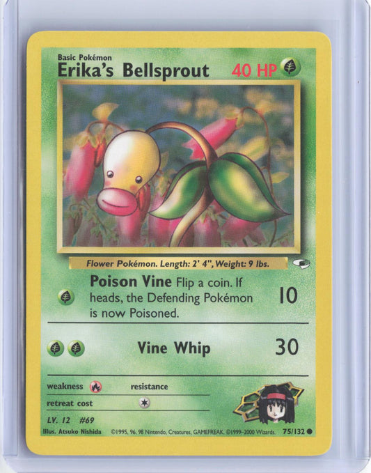 Erika's Bellsprout 75/132 Common Gym Heroes Pokemon Unlimited TCG Card