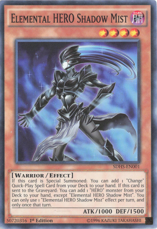 Elemental HERO Shadow Mist SDHS-EN001 Structure Deck: HERO Strike Yu-Gi-Oh 1st Edition