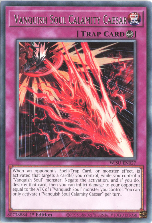 Vanquish Soul Calamity Caesar WISU-EN027 Wild Survivors Yu-Gi-Oh 1st Edition