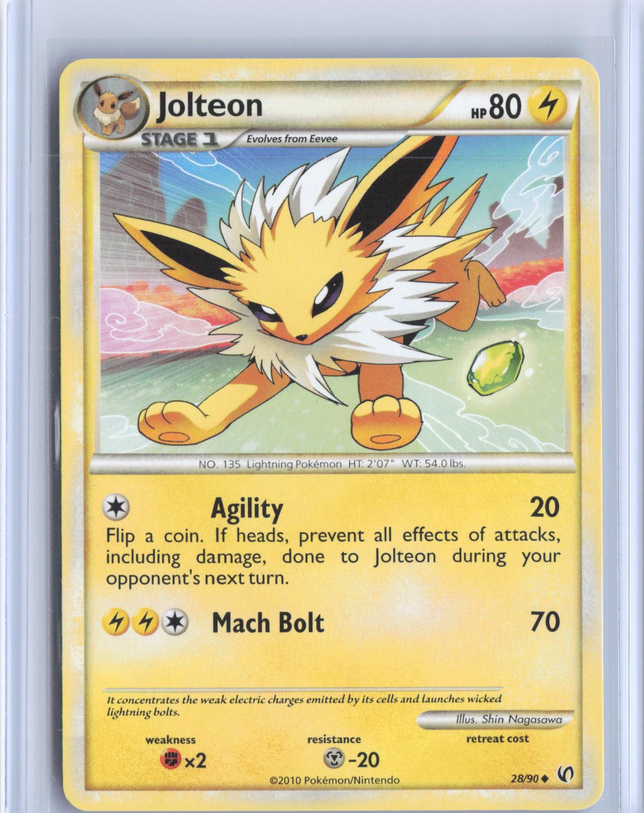 Jolteon 28/90 Uncommon HGSS Undaunted Pokemon
