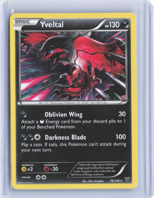 Yveltal 78/146 Rare XY Pokemon TCG Card