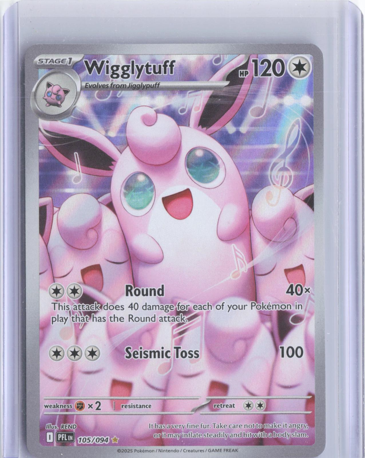 Wigglytuff 105/094 Illustration Rare Phantasmal Flames Pokemon Holo
