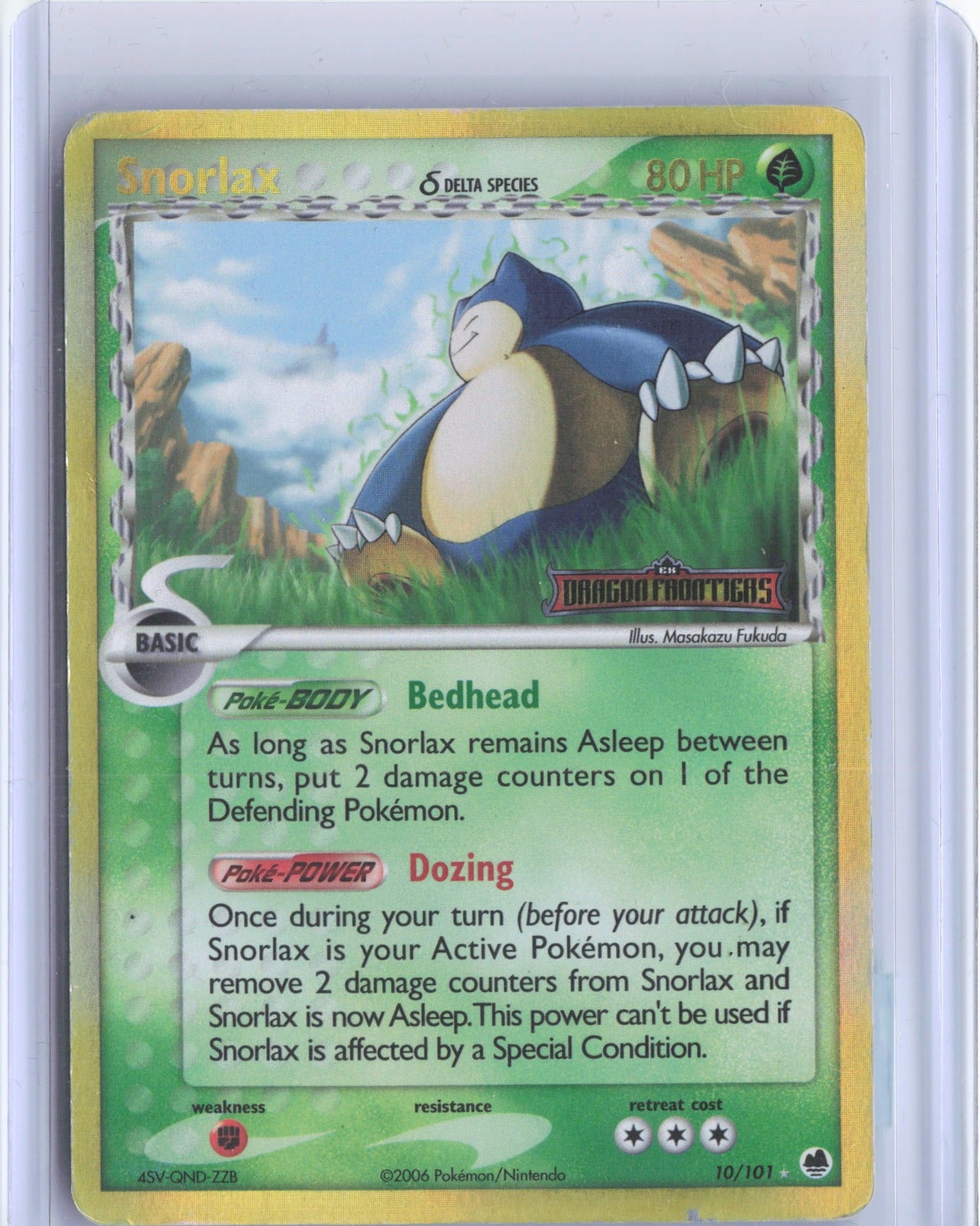 Snorlax (Delta Species) Reverse Holo Holo Rare Dragon Frontiers 10/101
