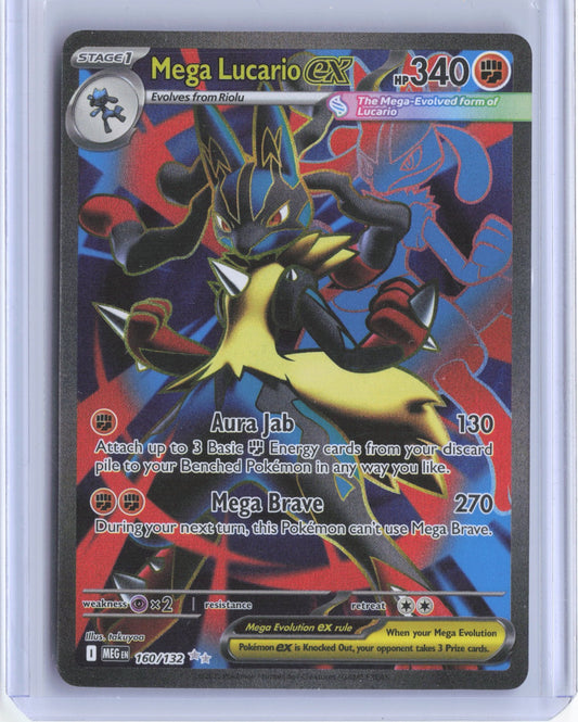 Mega Lucario ex Holo Ultra Rare ME01: Mega Evolution 160/132