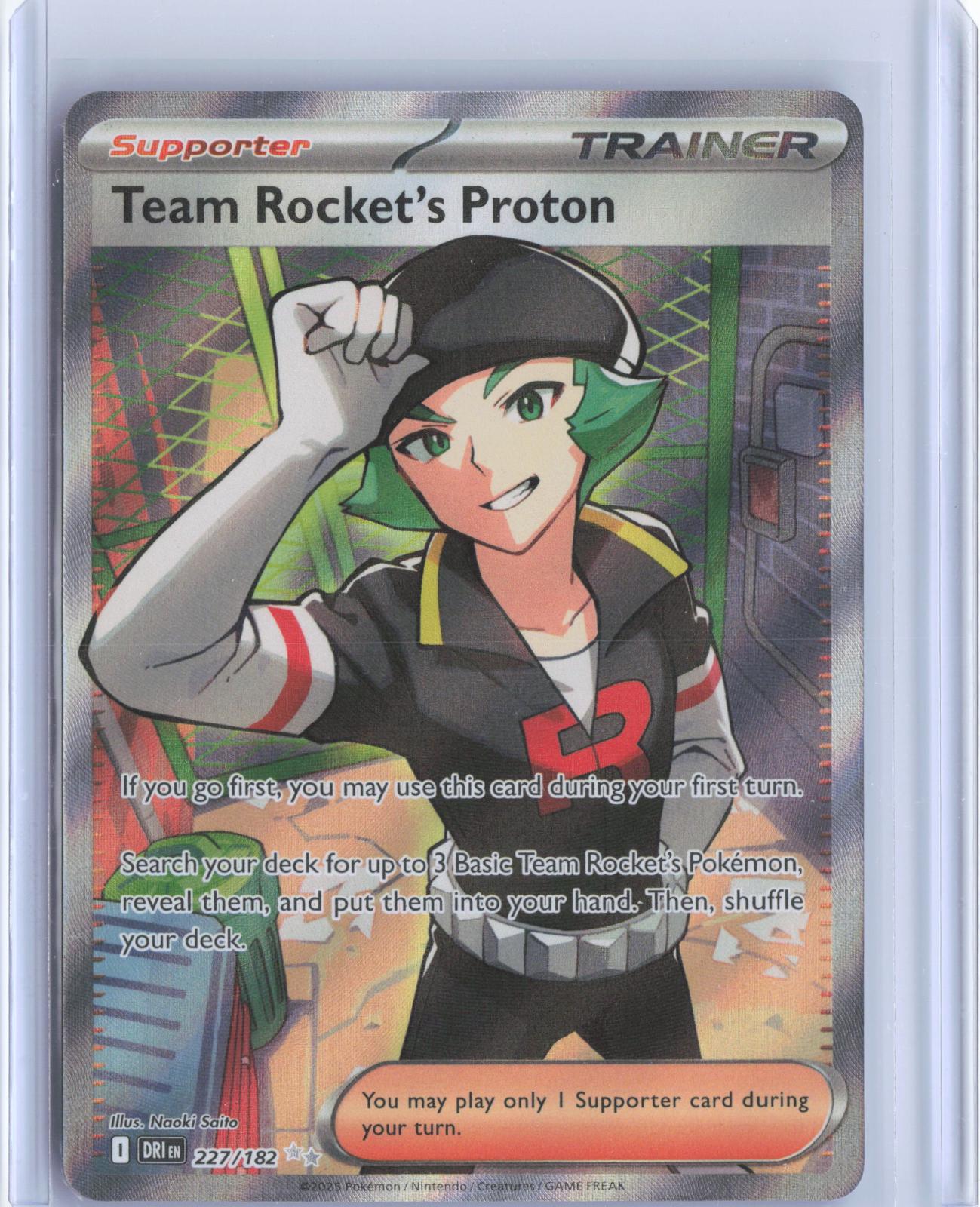 Team Rocket's Proton 227/182 Ultra Rare Destined Rivals Pokemon TCG Card