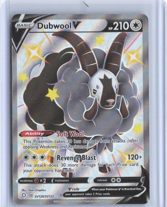 Dubwool V SV120/SV122 Holo V Rare Shining Fates Shiny Vault Pokemon