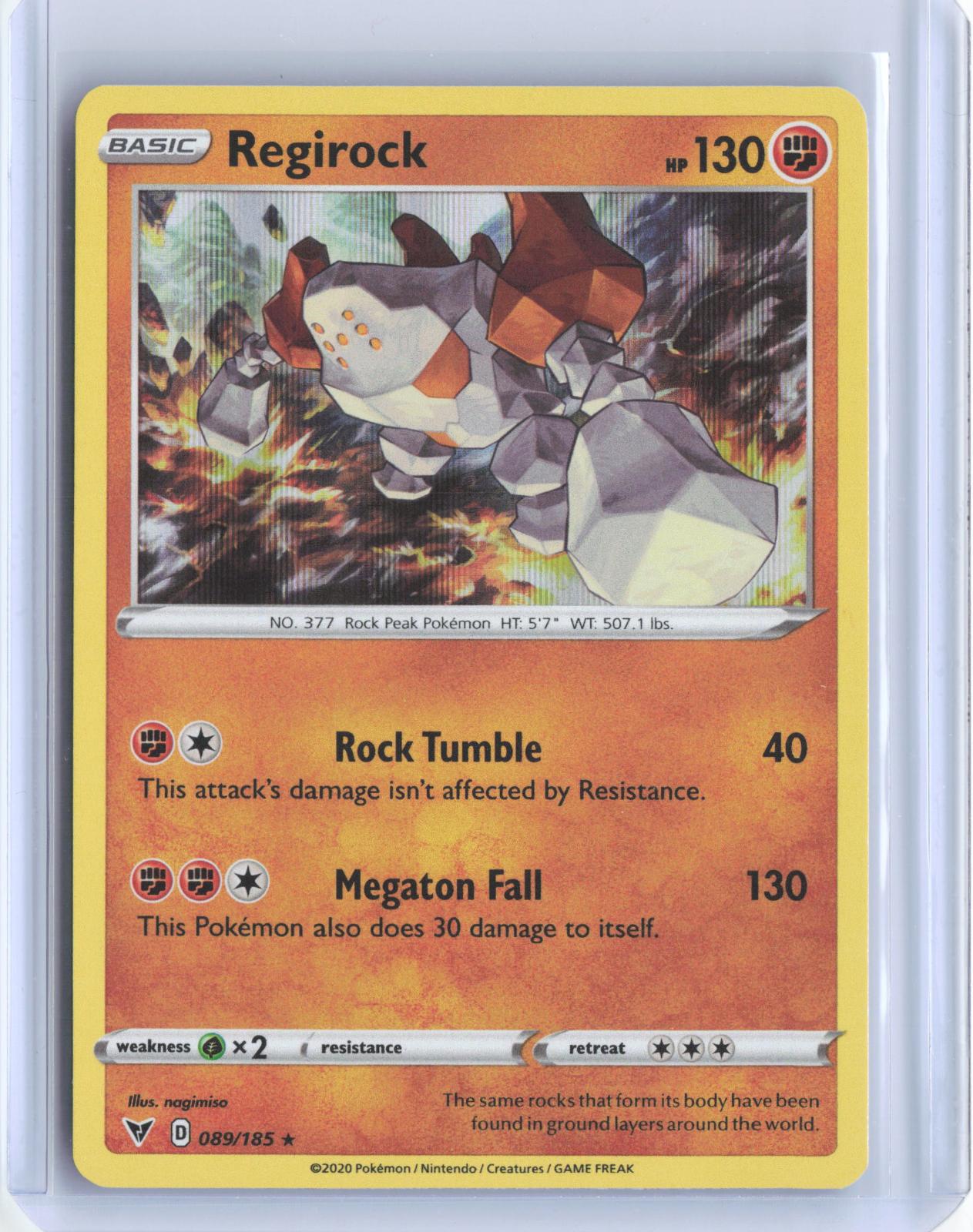 Regirock 089/185 Holo Rare Vivid Voltage Pokemon Reverse Holo TCG Card