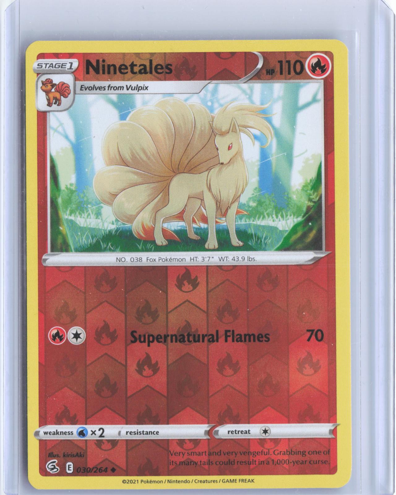 Ninetales 030/264 Uncommon Fusion Strike Pokemon Reverse Holo TCG Card
