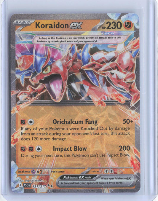 Koraidon ex 121/217 Double Rare Ascended Heroes Pokemon TCG Card