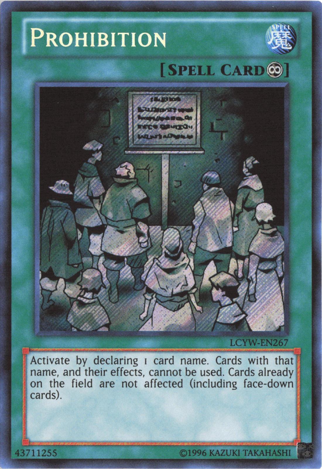 Prohibition LCYW-EN267 Legendary Collection 3: Yugi's World Yu-Gi-Oh Unlimited