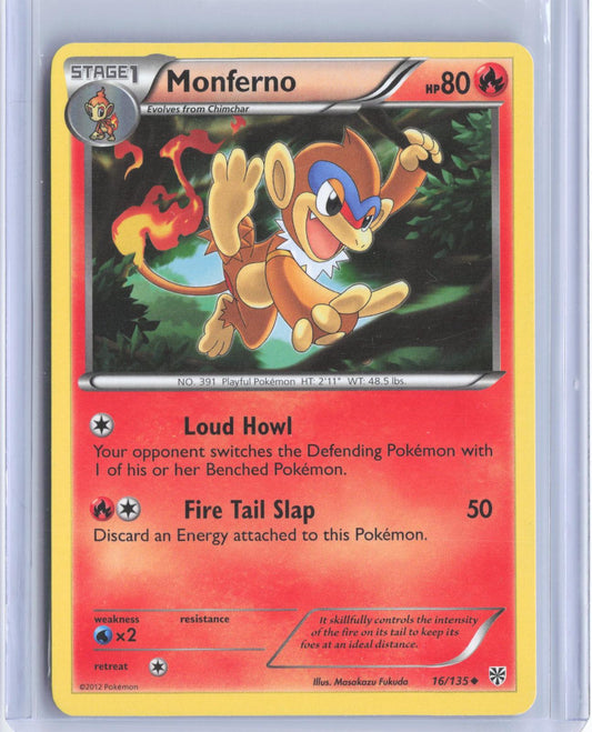 Monferno 16/135 Uncommon Plasma Storm Pokemon TCG Card