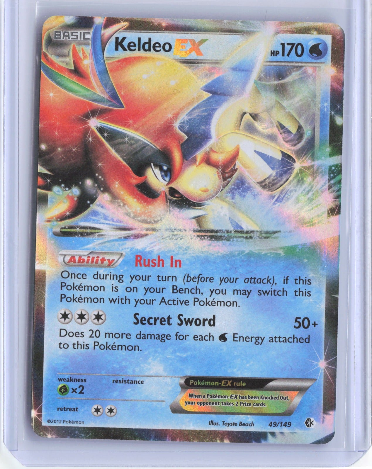 Keldeo EX Holo Ultra Rare Boundaries Crossed 49/149 