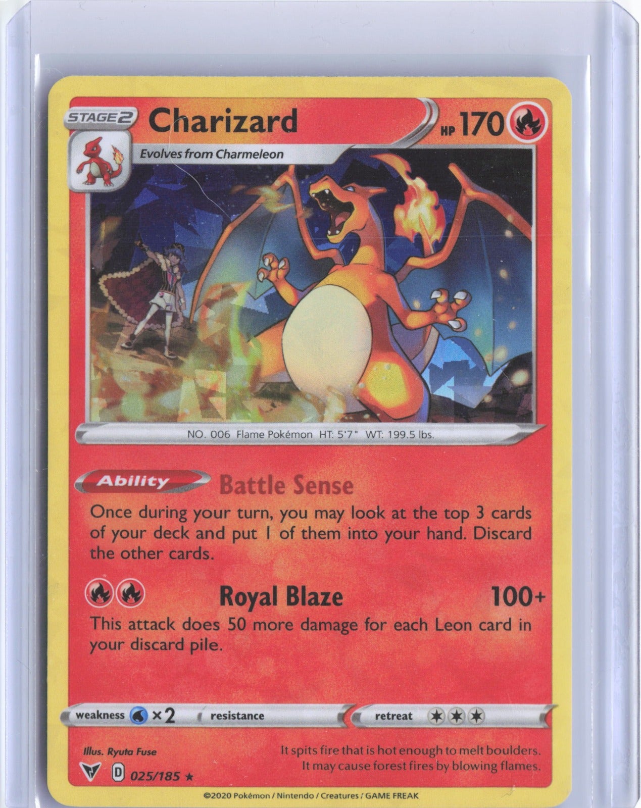Charizard - 25/185 (Cracked Ice Holo) Holo Holo Rare Deck Exclusives 025/185