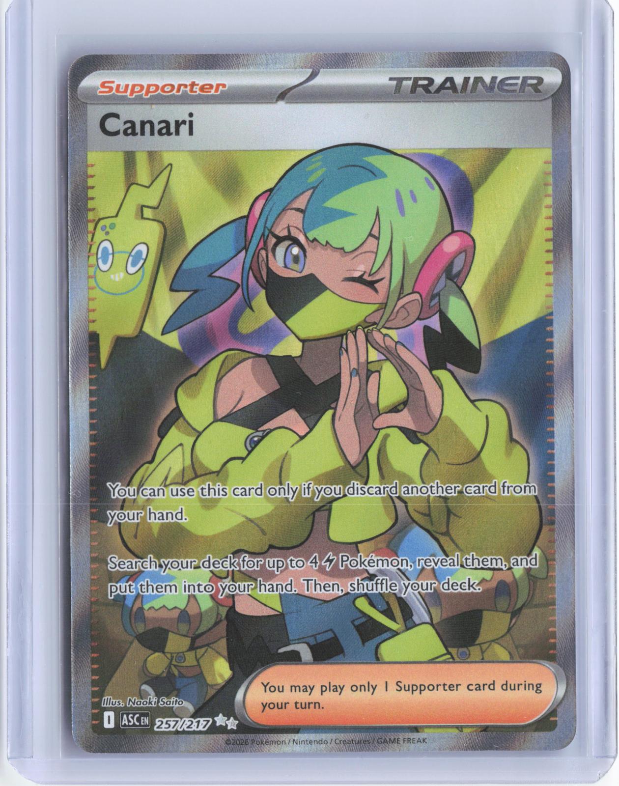 Canari 257/217 Ultra Rare Ascended Heroes Pokemon Holo TCG Card