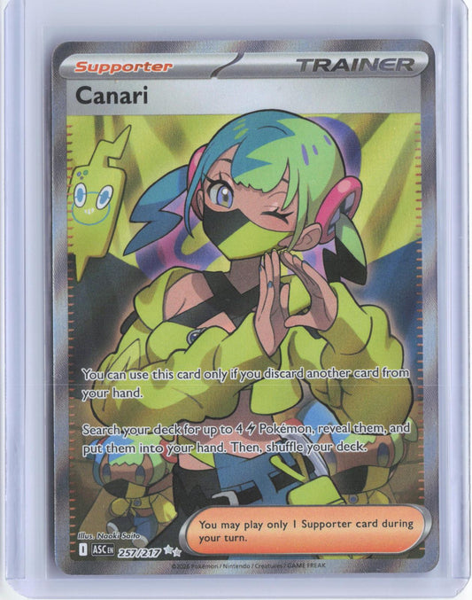 Canari 257/217 Ultra Rare Ascended Heroes Pokemon Holo TCG Card