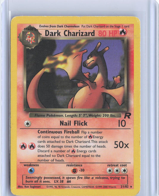 Dark Charizard 21/82 Rare Team Rocket Pokemon Unlimited
