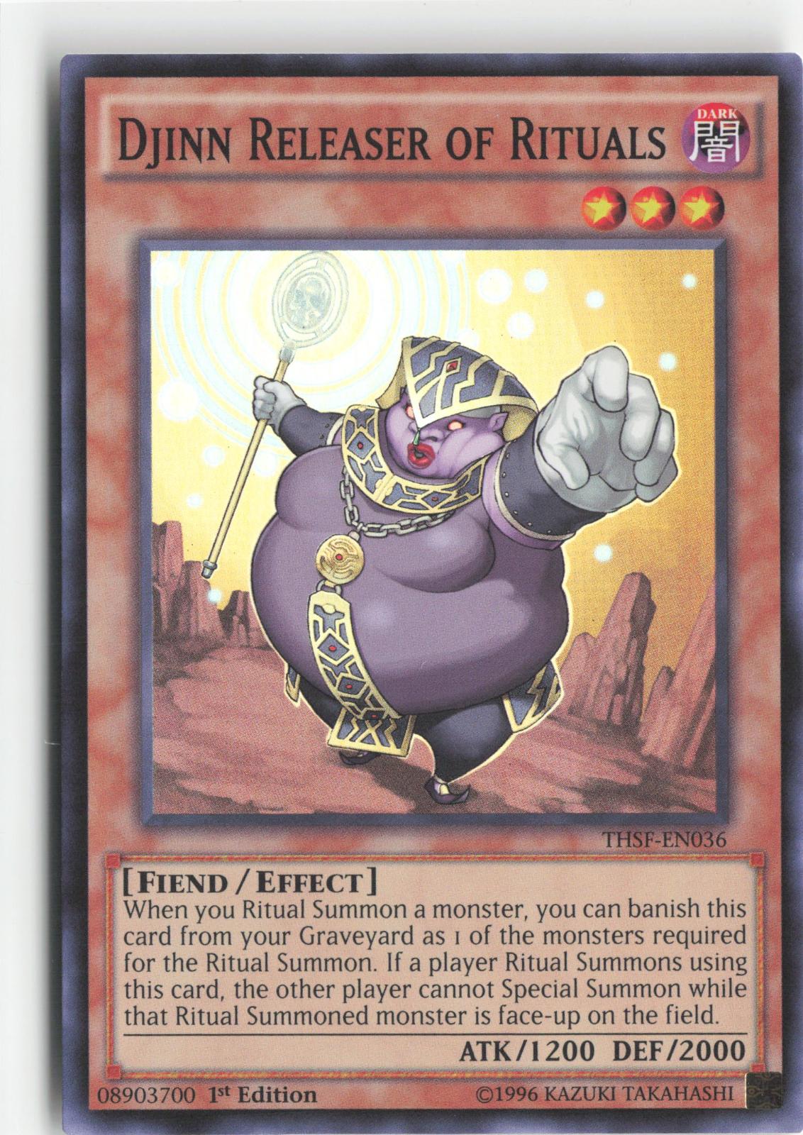 Djinn Releaser of Rituals THSF-EN036 The Secret Forces Yu-Gi-Oh 1st Edition