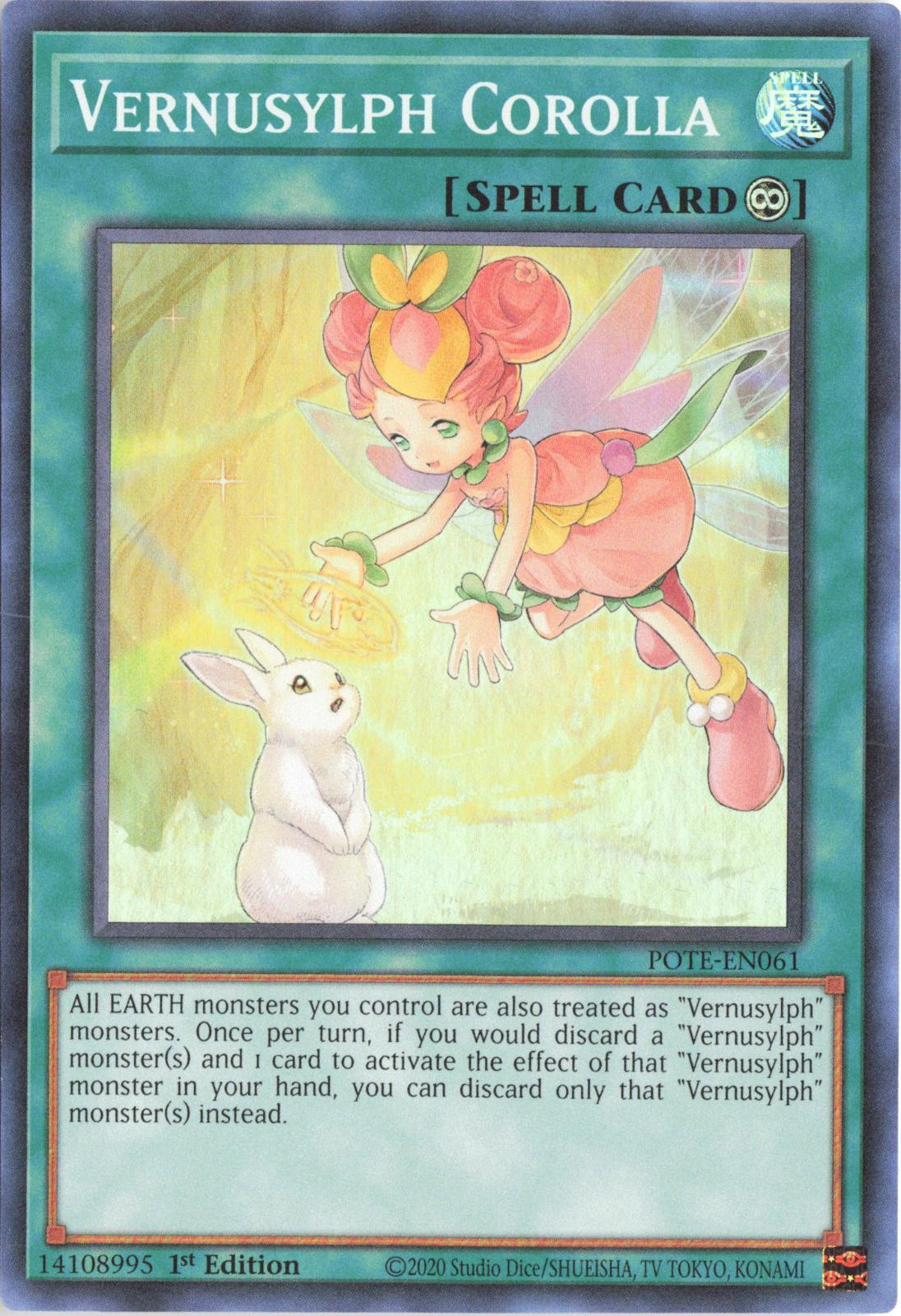 Vernusylph Corolla POTE-EN061 Power of the Elements Yu-Gi-Oh 1st Edition