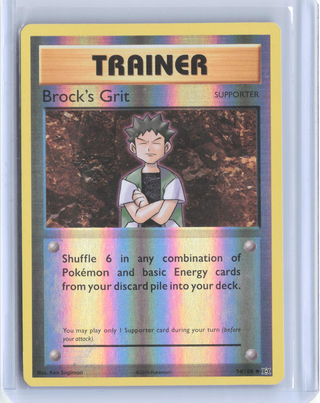 Brock's Grit 74/108 Uncommon Evolutions Pokemon TCG Card
