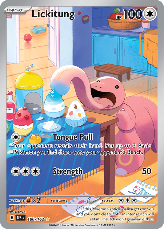 Lickitung 180/162 Illustration Rare Temporal Forces Pokemon Holo