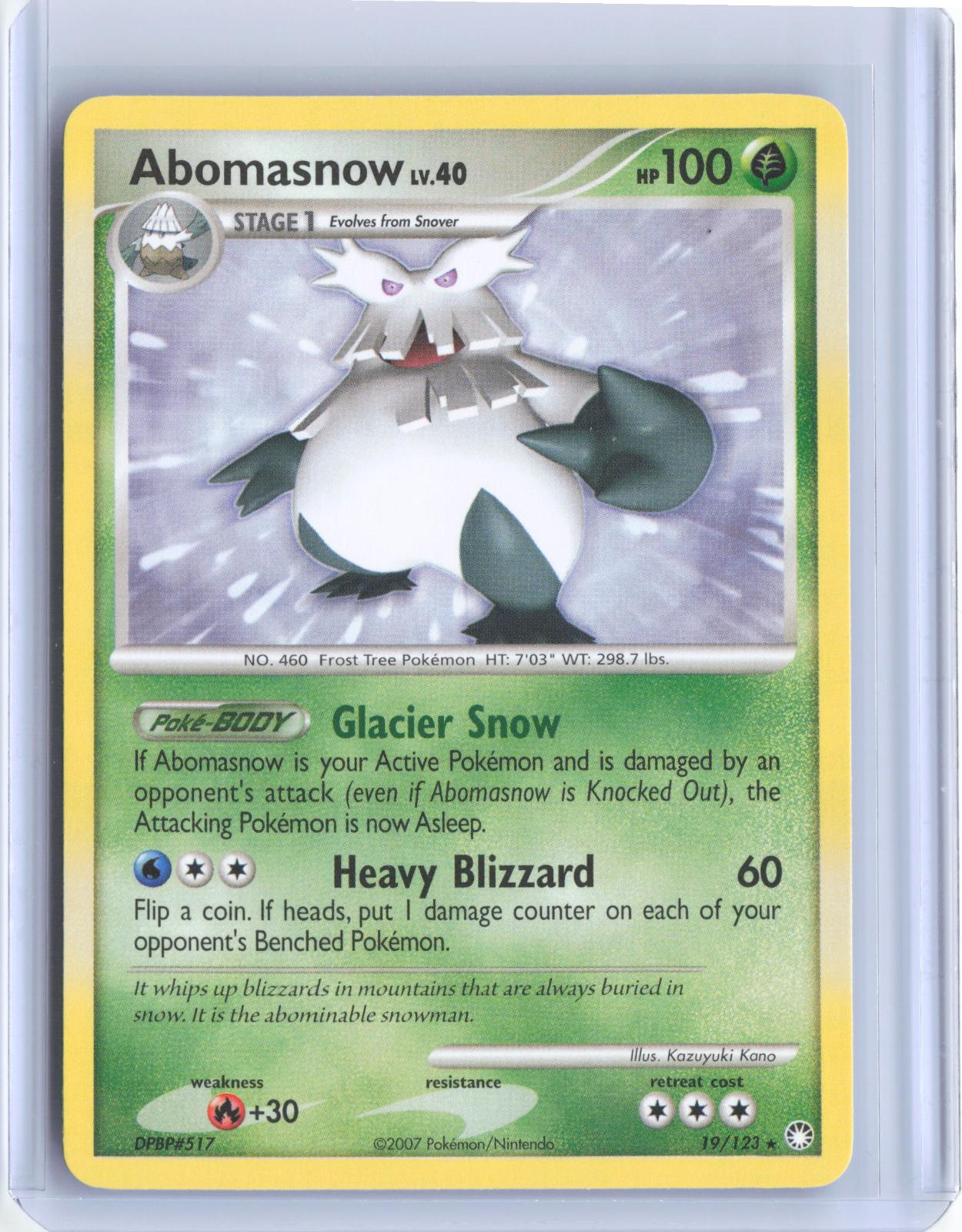 Abomasnow 19/123 Rare Mysterious Treasures Pokemon TCG Card